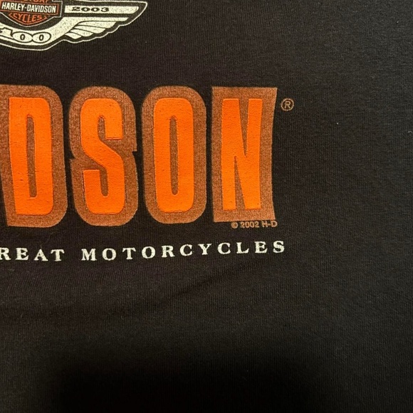 Vintage y2k Harley Davidson Women's XL Crop Logo Tank Built in Bra Black Biker - Picture 5 of 6